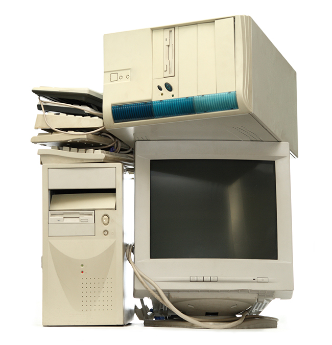 Heap of used computers