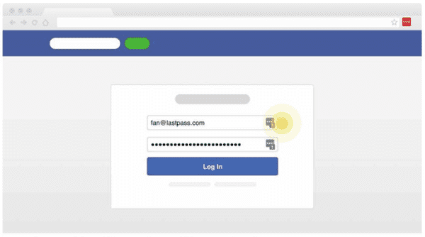 An example of the LastPass autofill feature