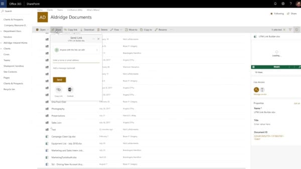 Sharing with SharePoint Online