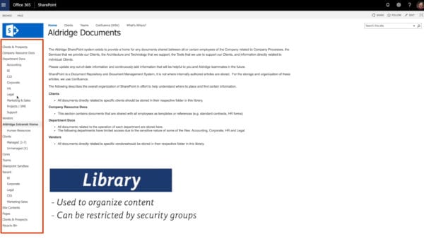 Libraries in SharePoint Online
