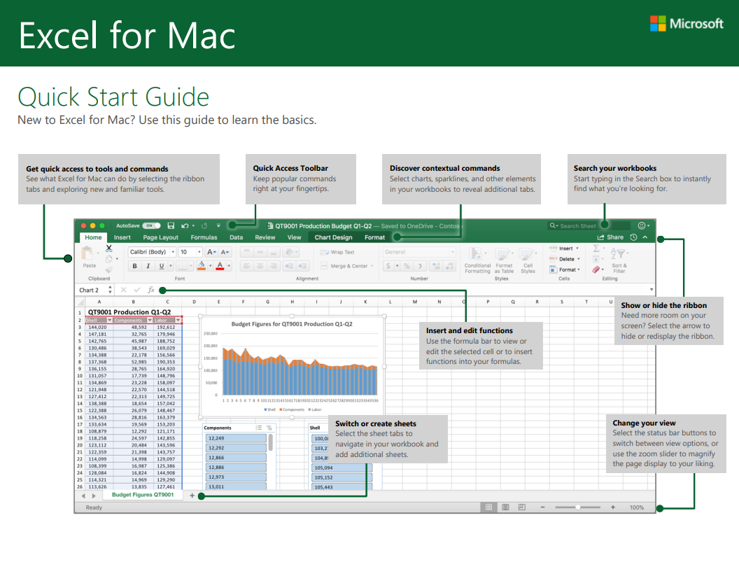 excel quick start guide mac