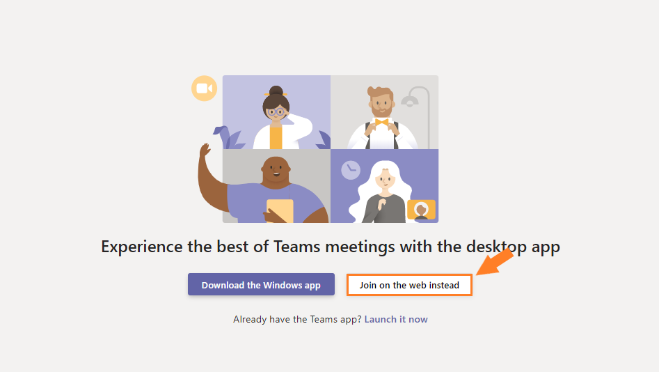 Microsoft Teams Web Browser Meeting