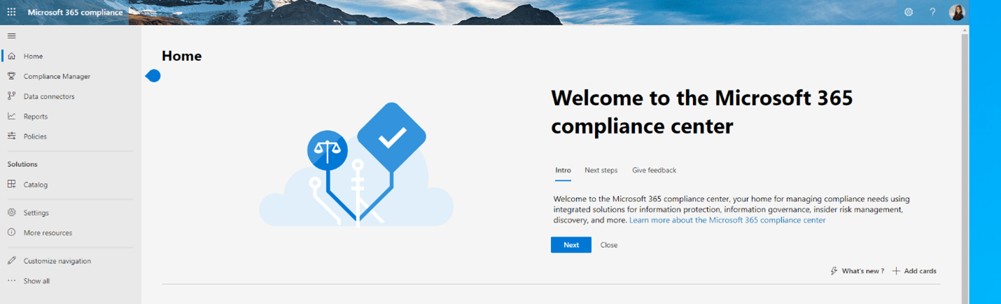 Microsoft compliance center