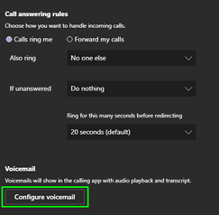 Teams Voice Voicemail Settings 3