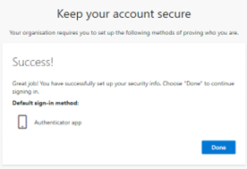Set up the Microsoft Authenticator Mobile App – Step 5