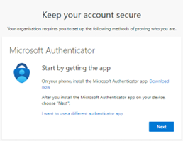 Set up the Microsoft Authenticator Mobile App – Step 2