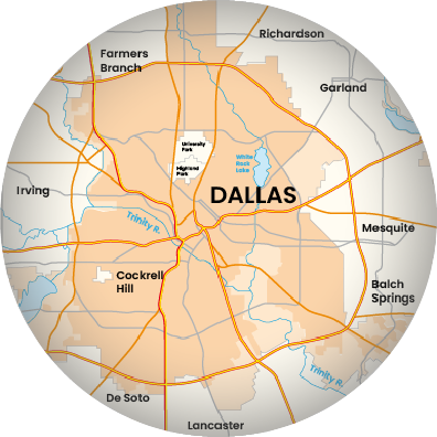 Areas We Serve in the Dallas