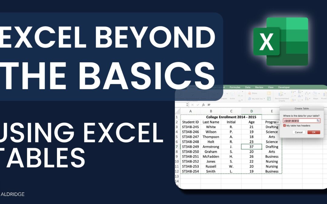 How to Use Tables in Excel